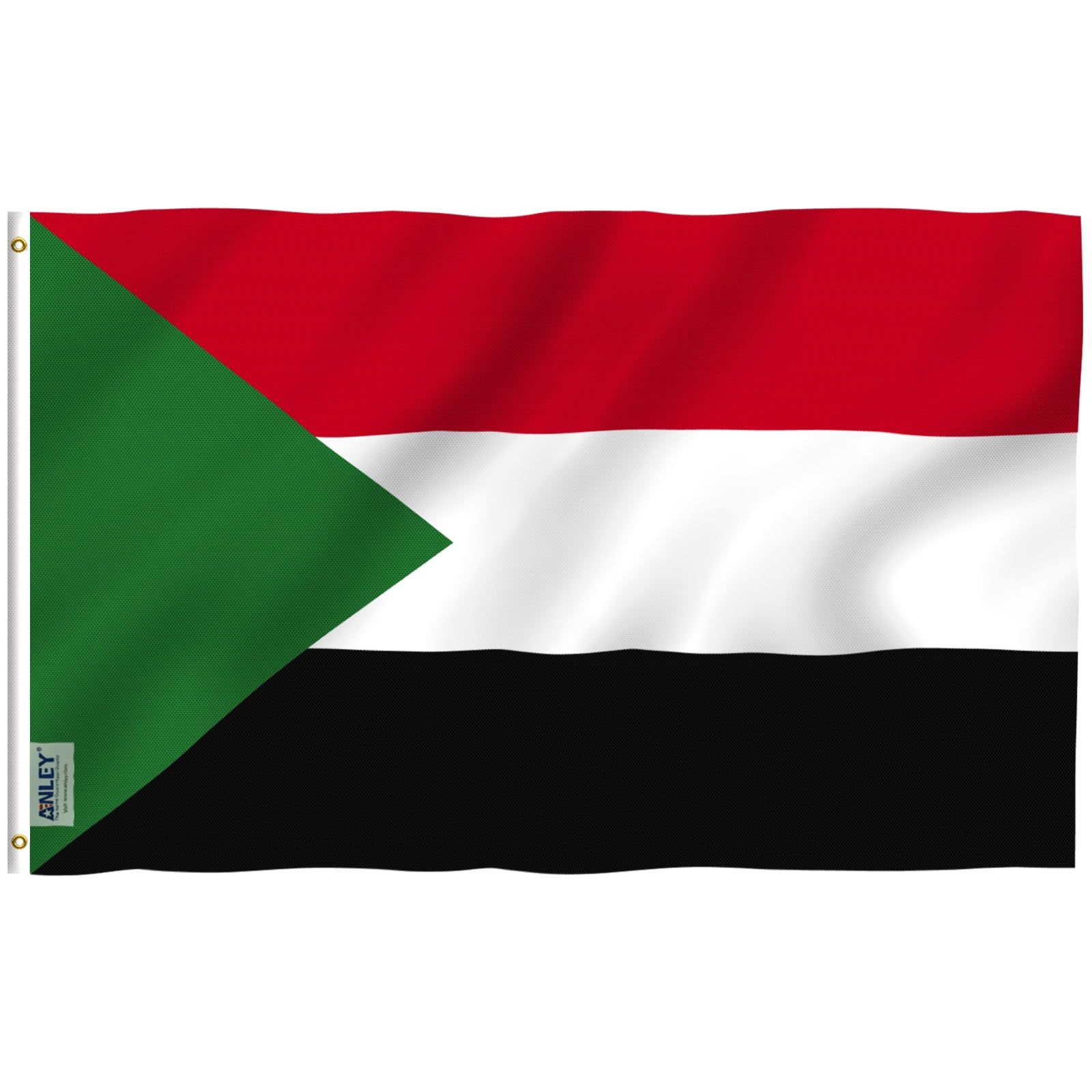 Sudan Flag 3x5 ft Polyester with Brass Grommets