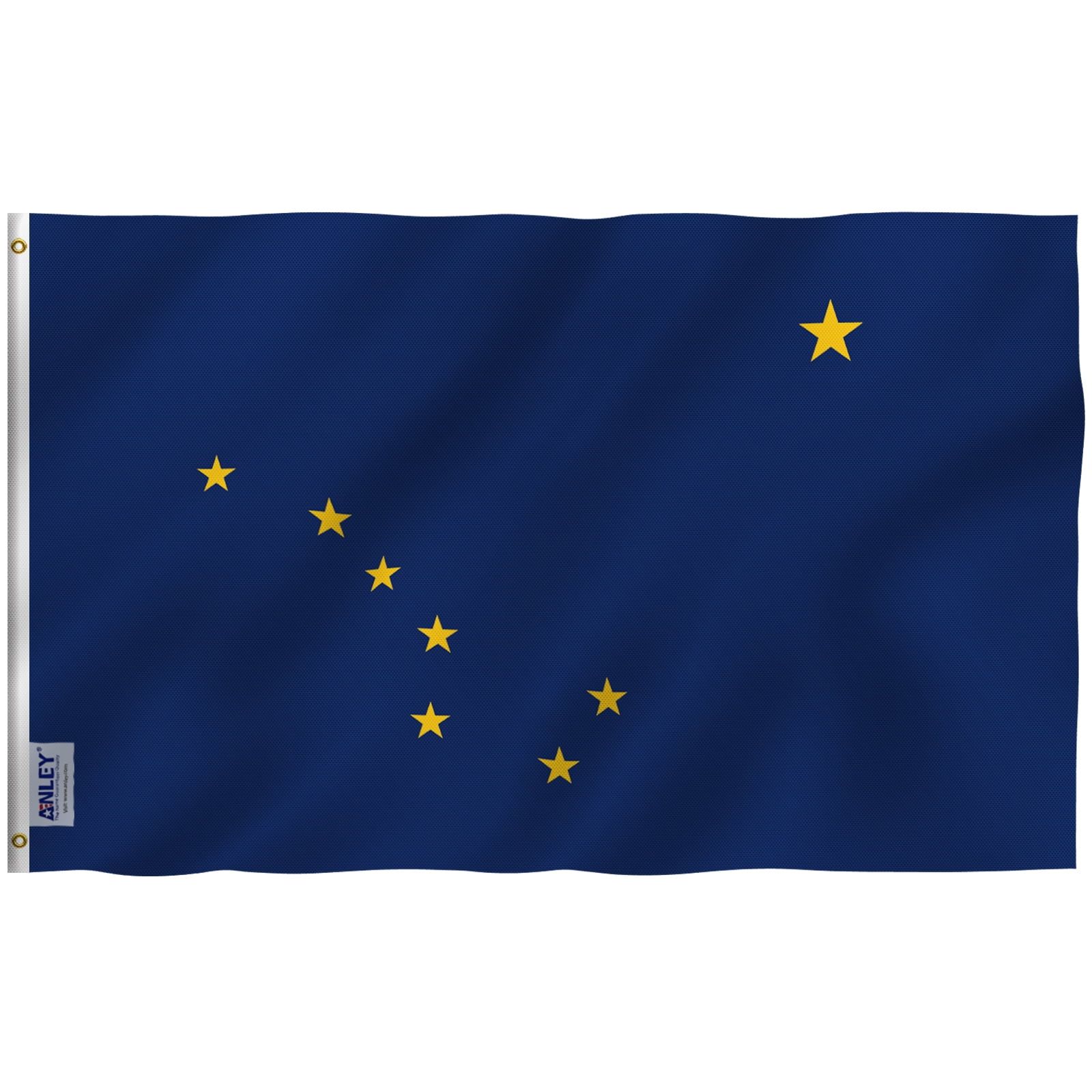 Alaska State Blue Polyester Flag with Brass Grommets