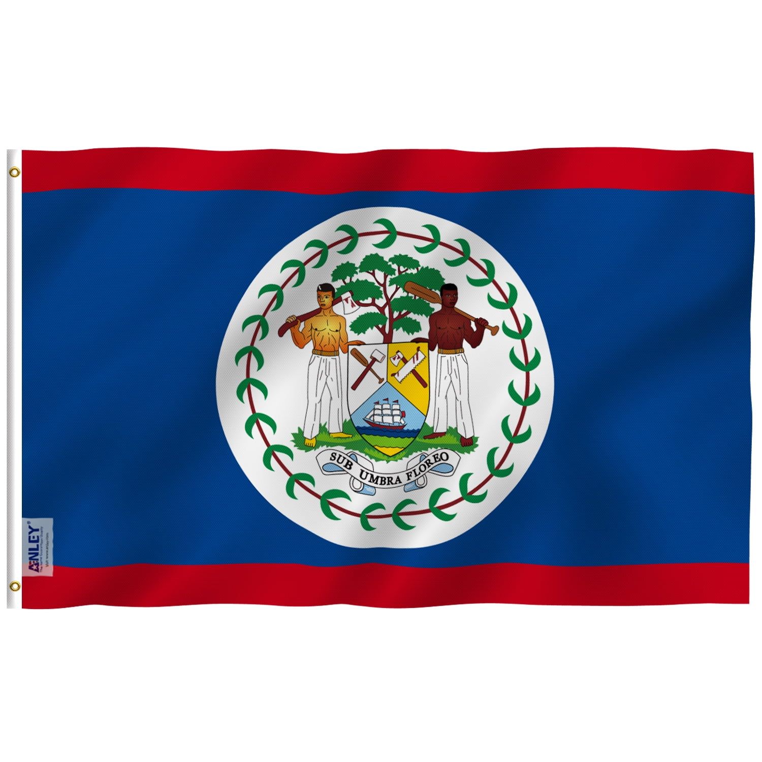 Belizean National Flag 3x5 Foot Polyester with Brass Grommets