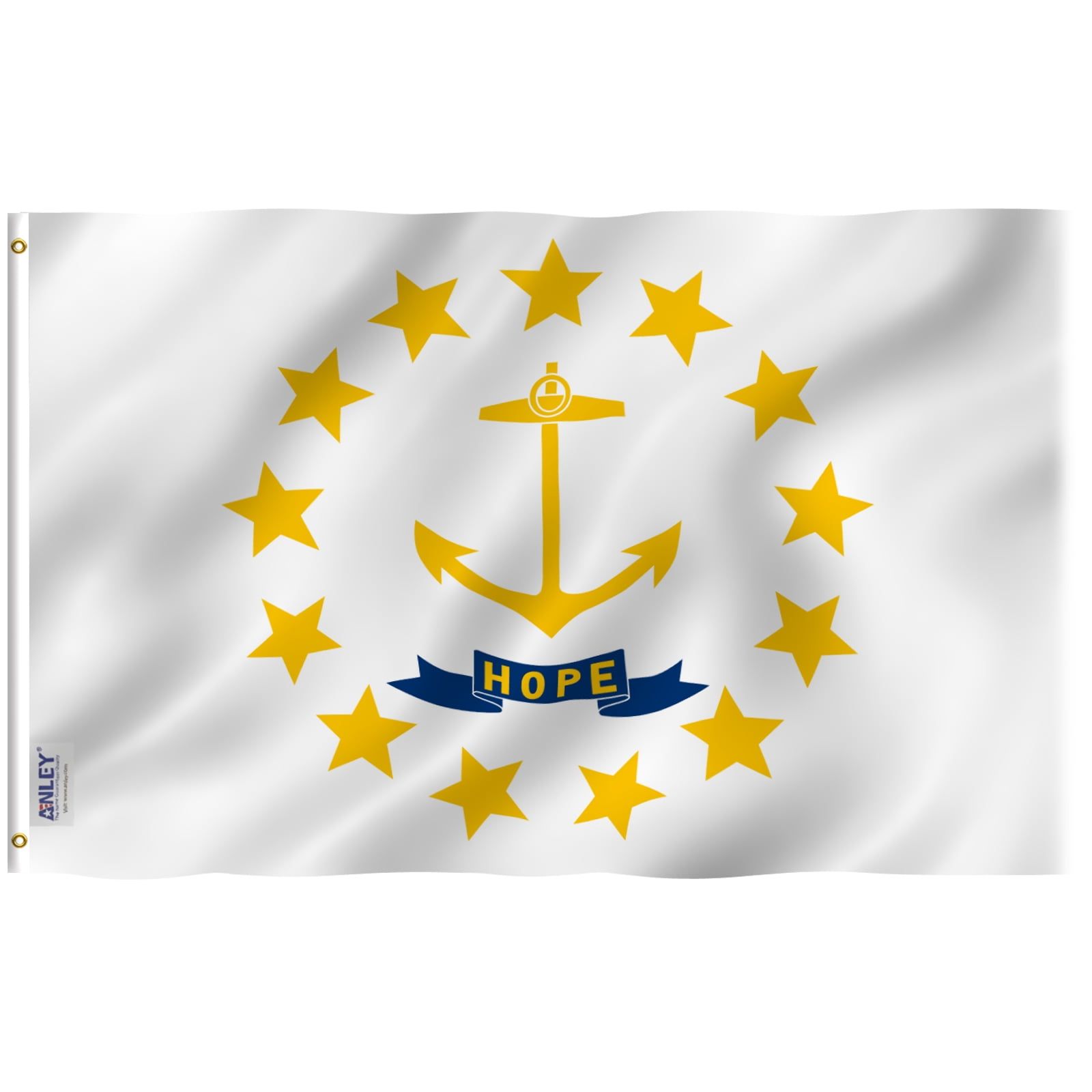 Rhode Island State Flag 3x5 Foot Polyester with Brass Grommets