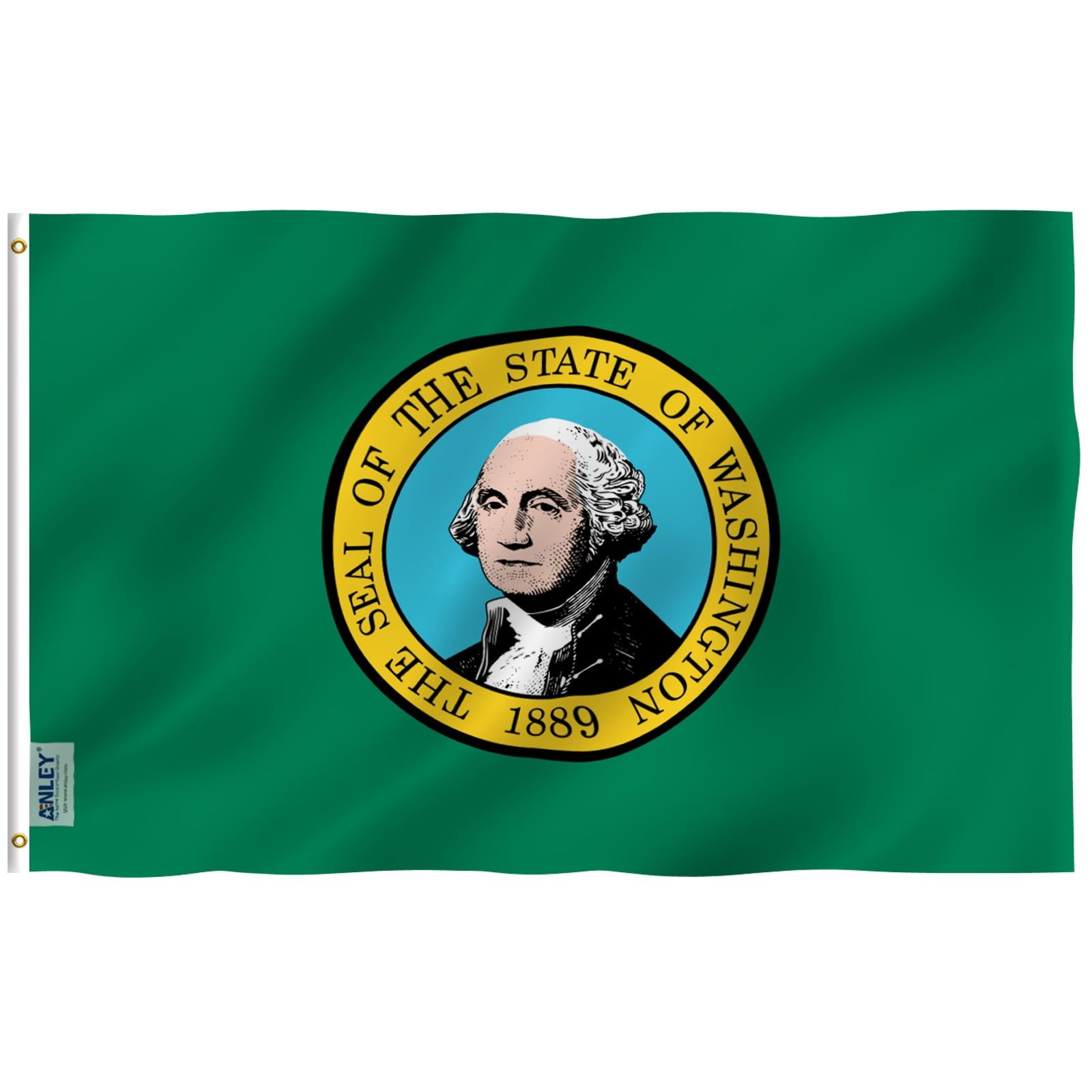 Washington State Flag 3x5 Foot Polyester with Brass Grommets