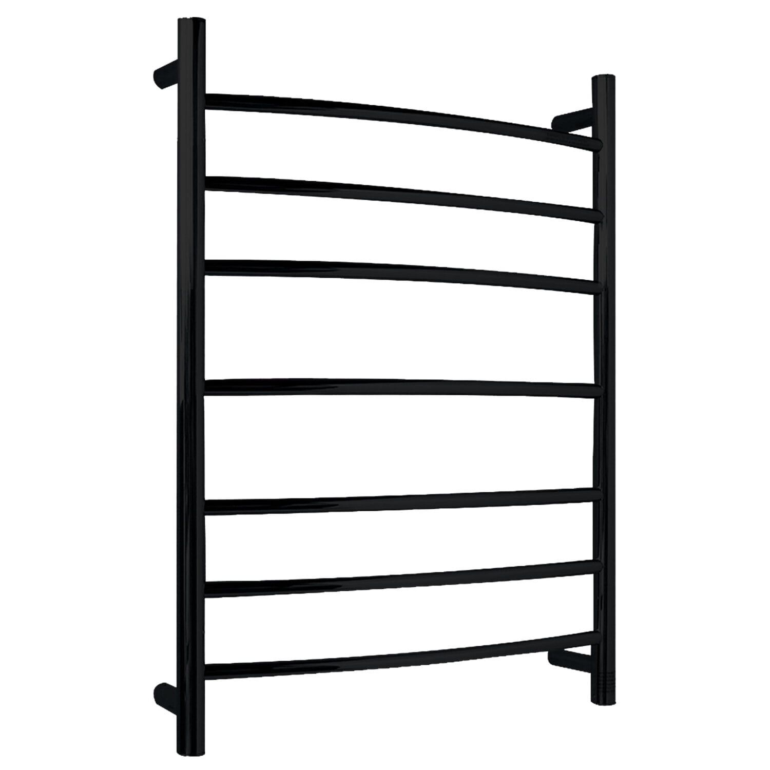 Matte Black Stainless Steel Wall Mounted 7-Bar Towel Warmer