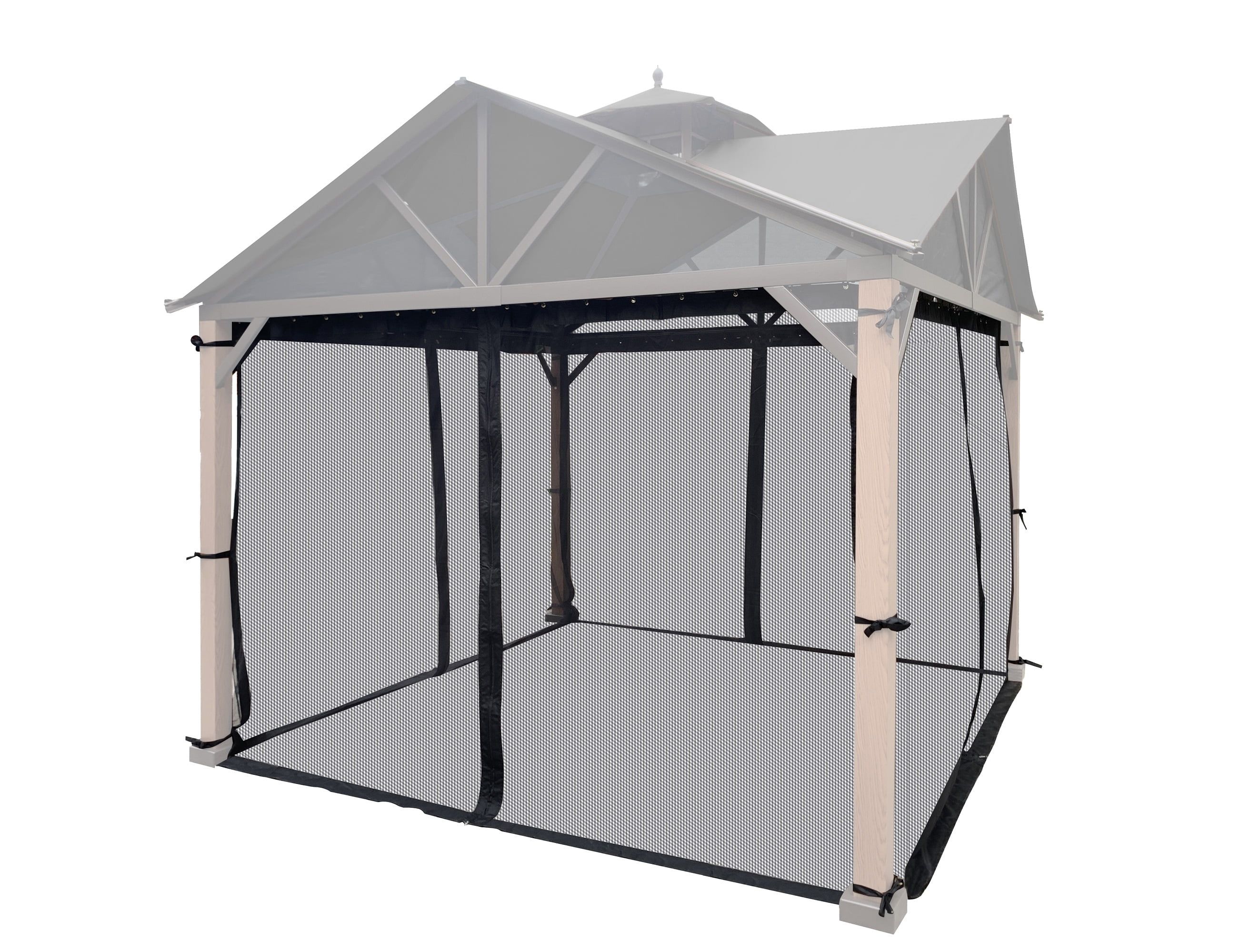 Black 10' x 10' Gazebo Mosquito Netting Replacement