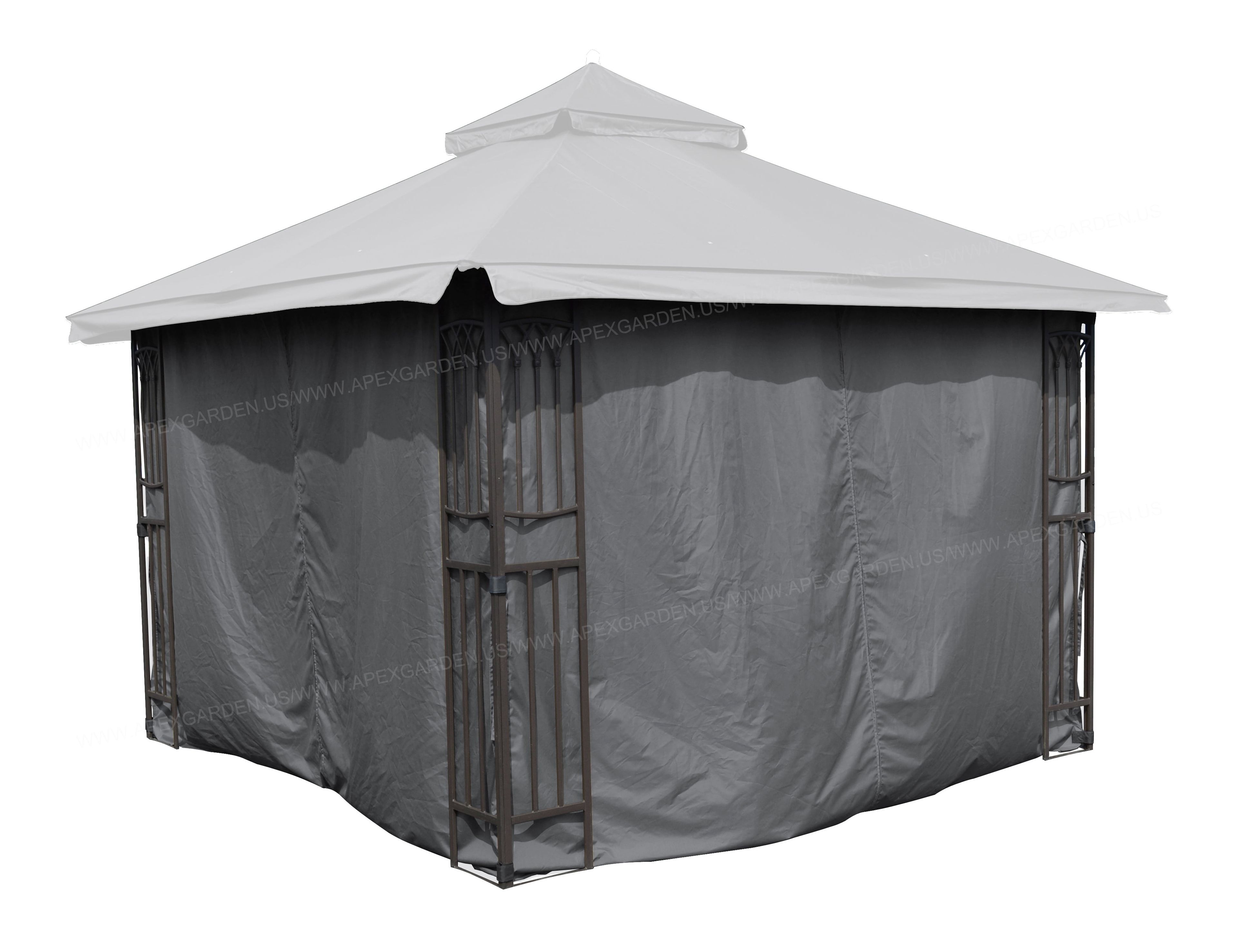 ​APEX GARDEN Privacy Curtain Set for 10' x 10' Gazebo