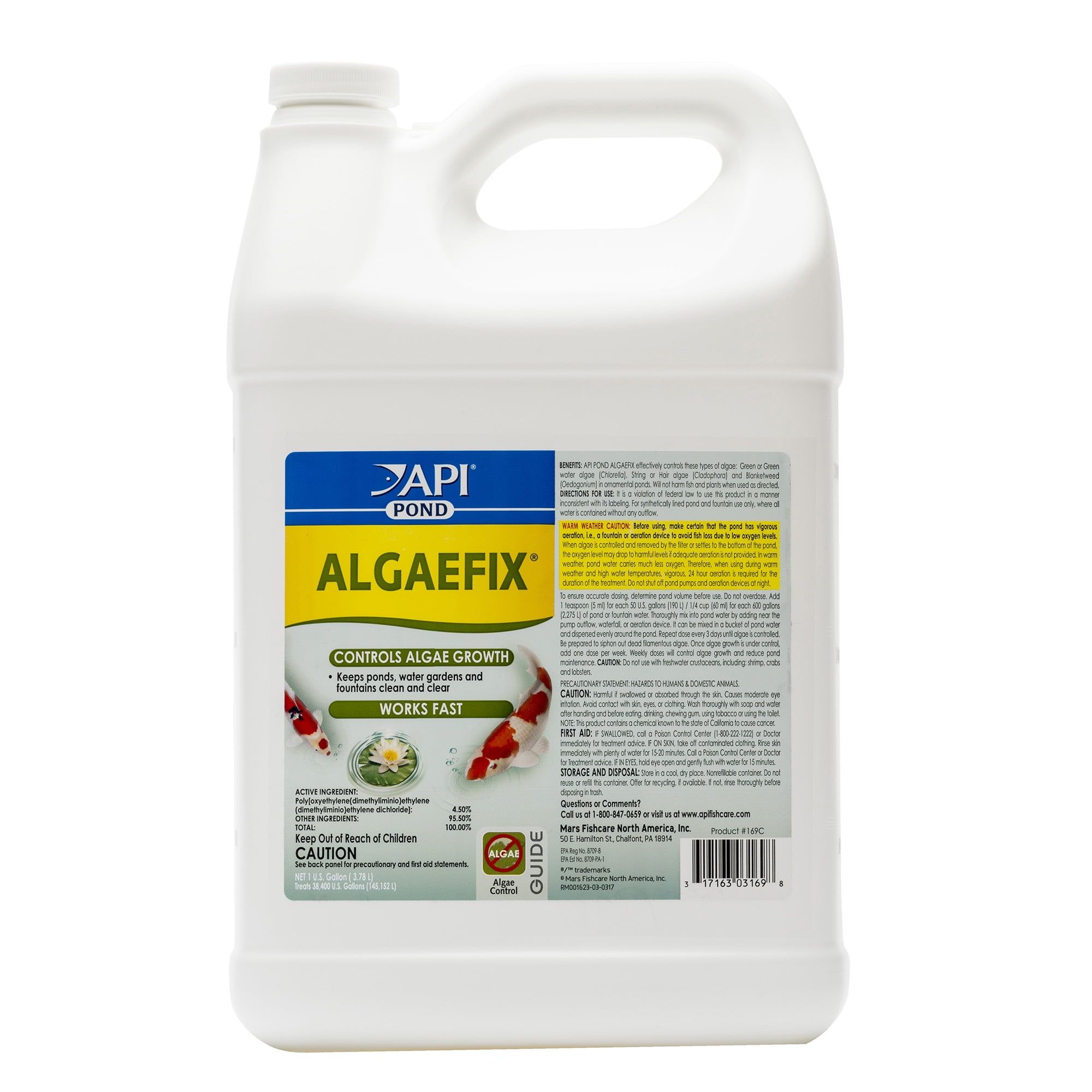 API Pond Algaefix Algae Control Solution 1-Gallon Bottle