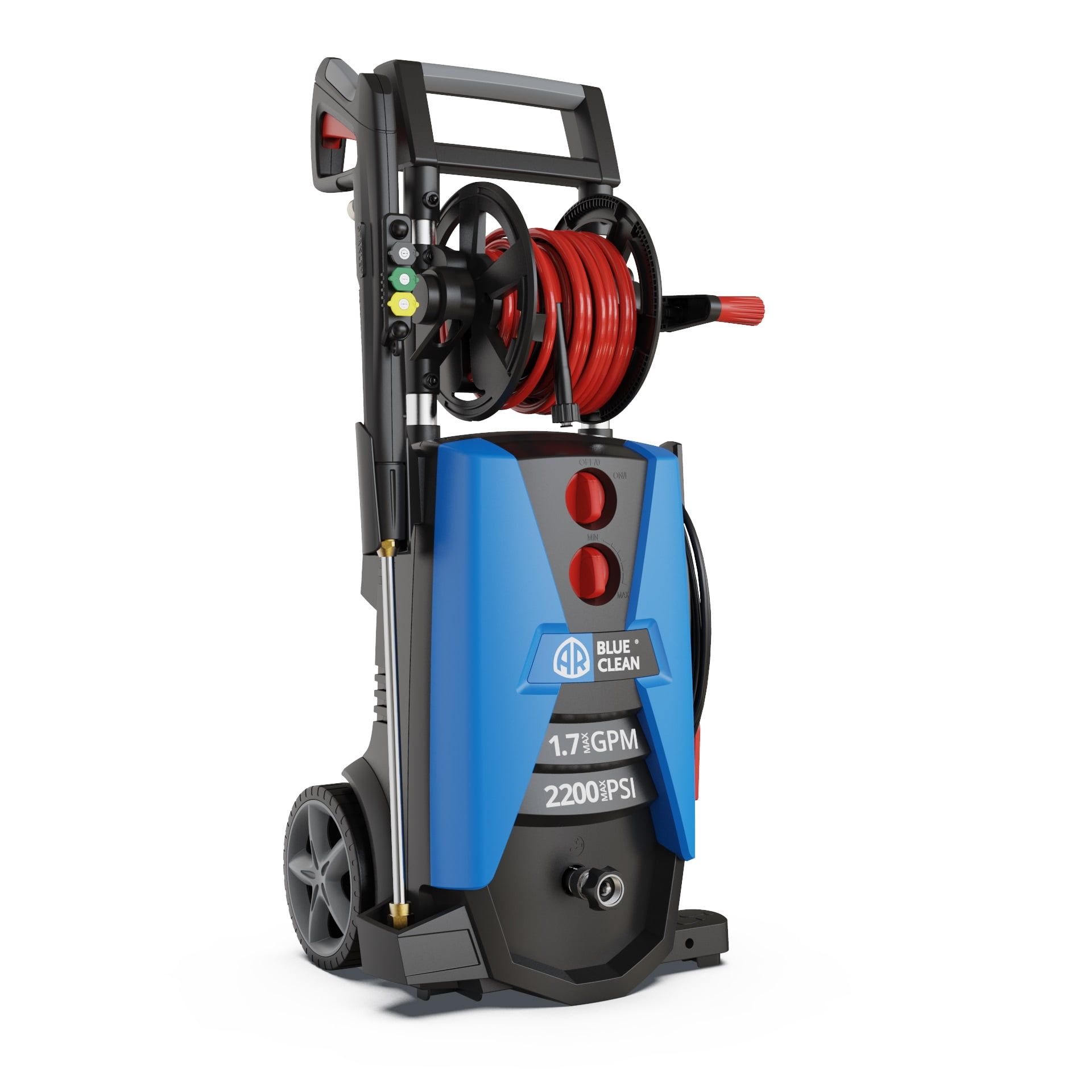 Blue and Black Electric Pressure Washer with Cart, 2300 PSI, 1.7 GPM