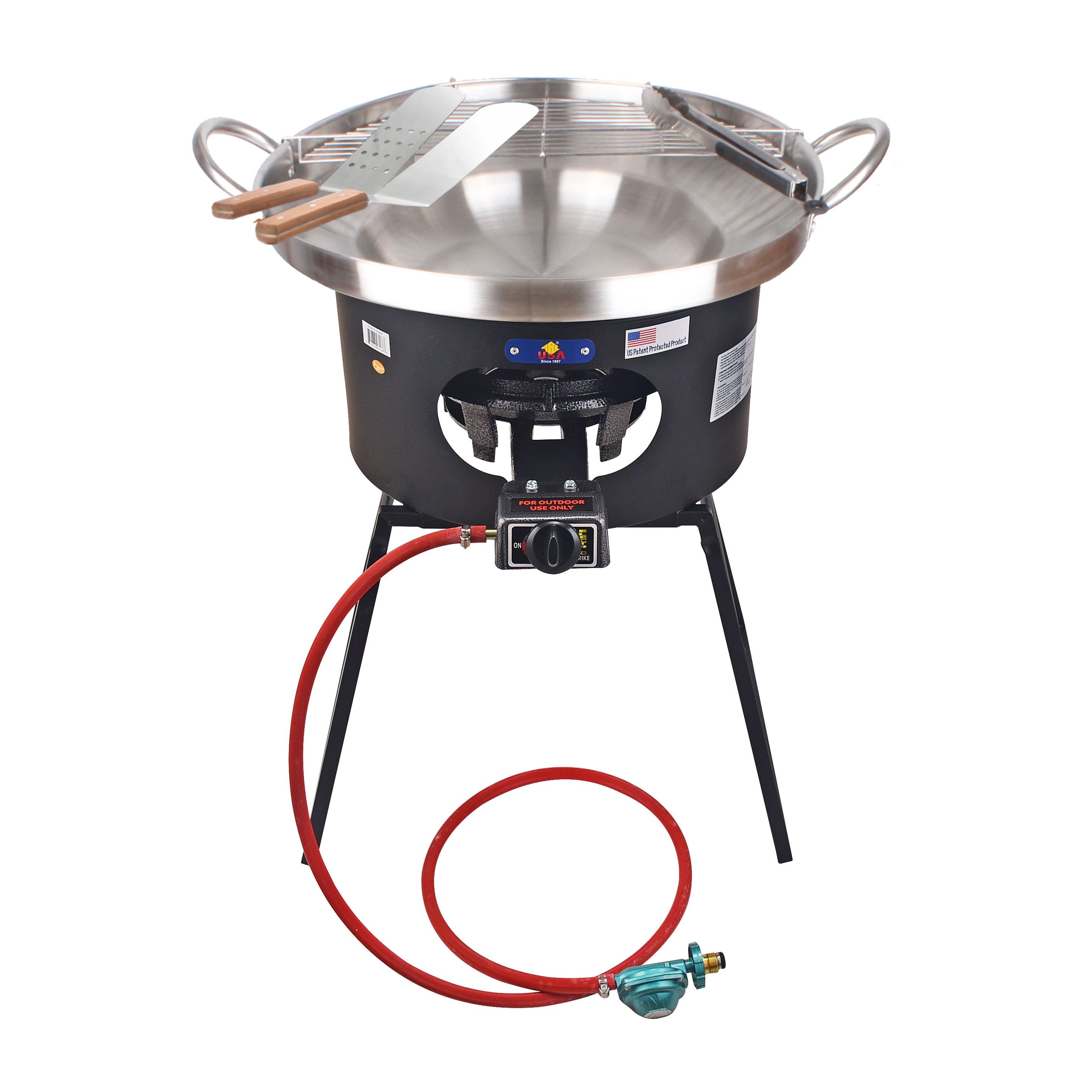 23" Stainless Steel Propane Burner Outdoor Cooking Set