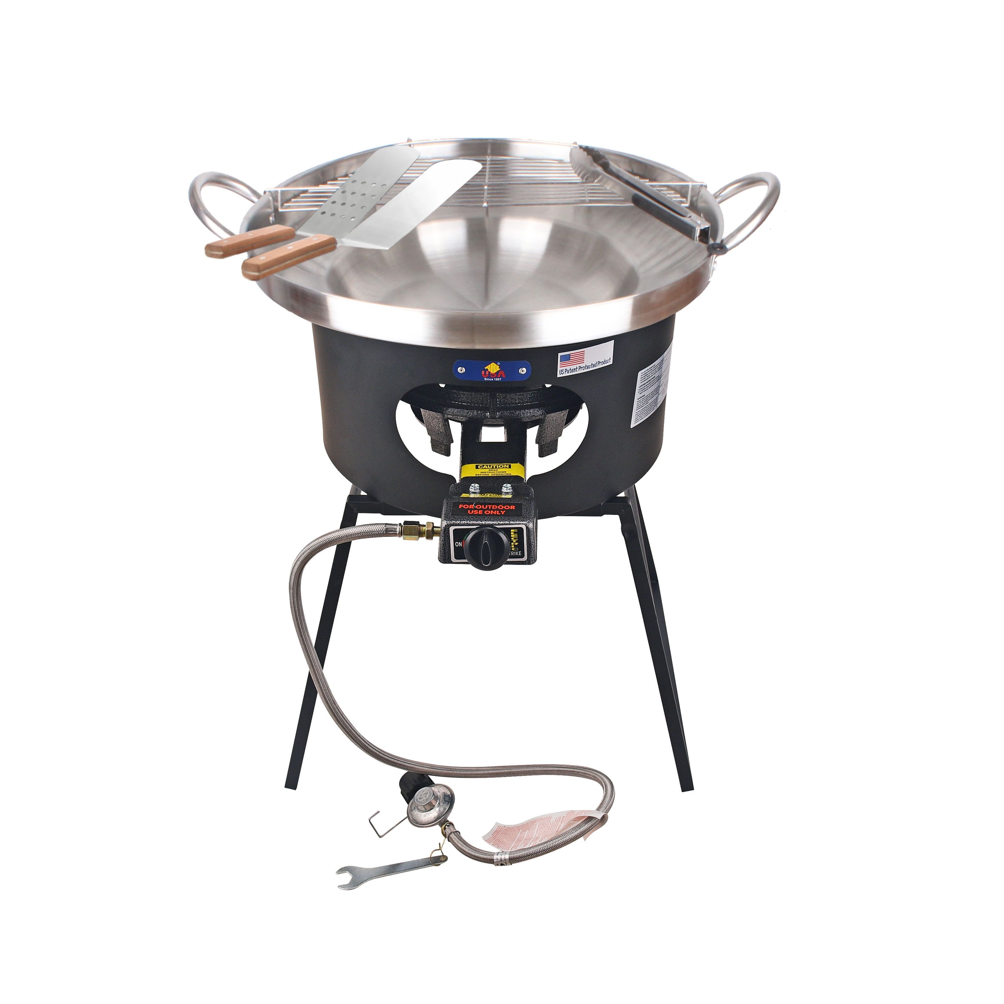 ARC 23" Black and Stainless Steel Propane Burner Set