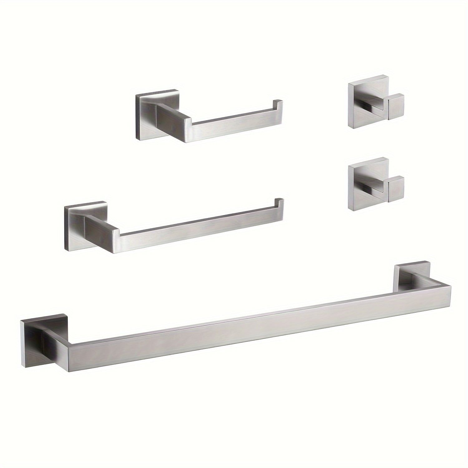 Brushed Nickel 5-Piece Stainless Steel Bathroom Hardware Set