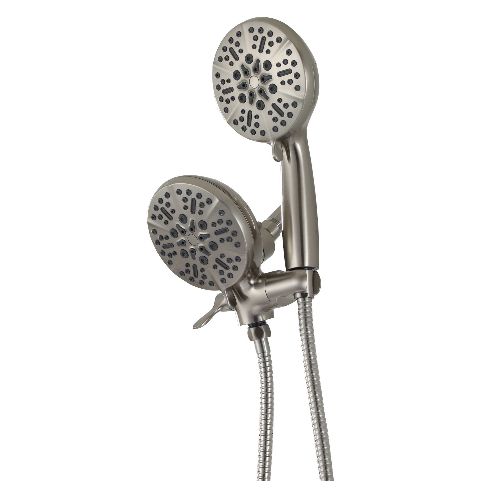 Brushed Nickel 5-Spray Dual Shower Head with Handheld