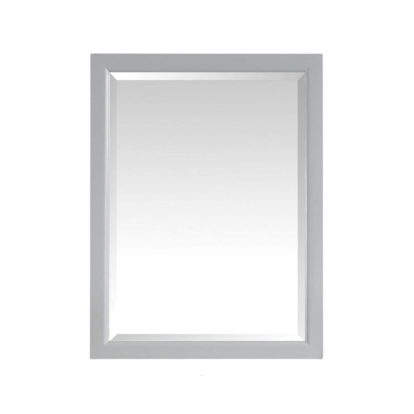 Emma 22" Dove Gray Rectangular Framed Mirror Cabinet with 3 Shelves