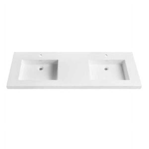 VersaStone 61-Inch Matte White Double Vanity Top