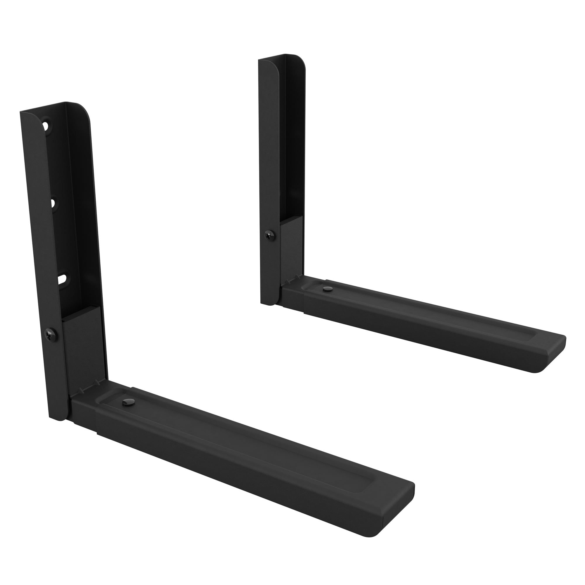 Black Adjustable Steel Wall-Mounted Microwave Brackets