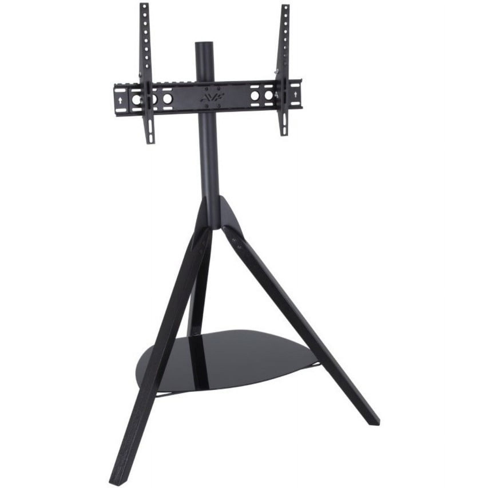 Hoxton Black Wood Tripod TV Stand with Mount and Shelf