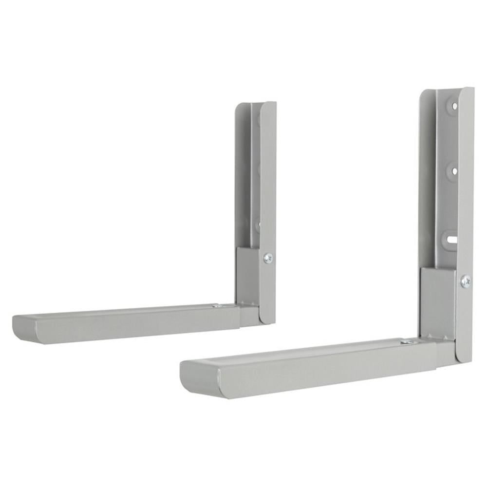 Adjustable Silver Steel Wall-Mounted Microwave Brackets