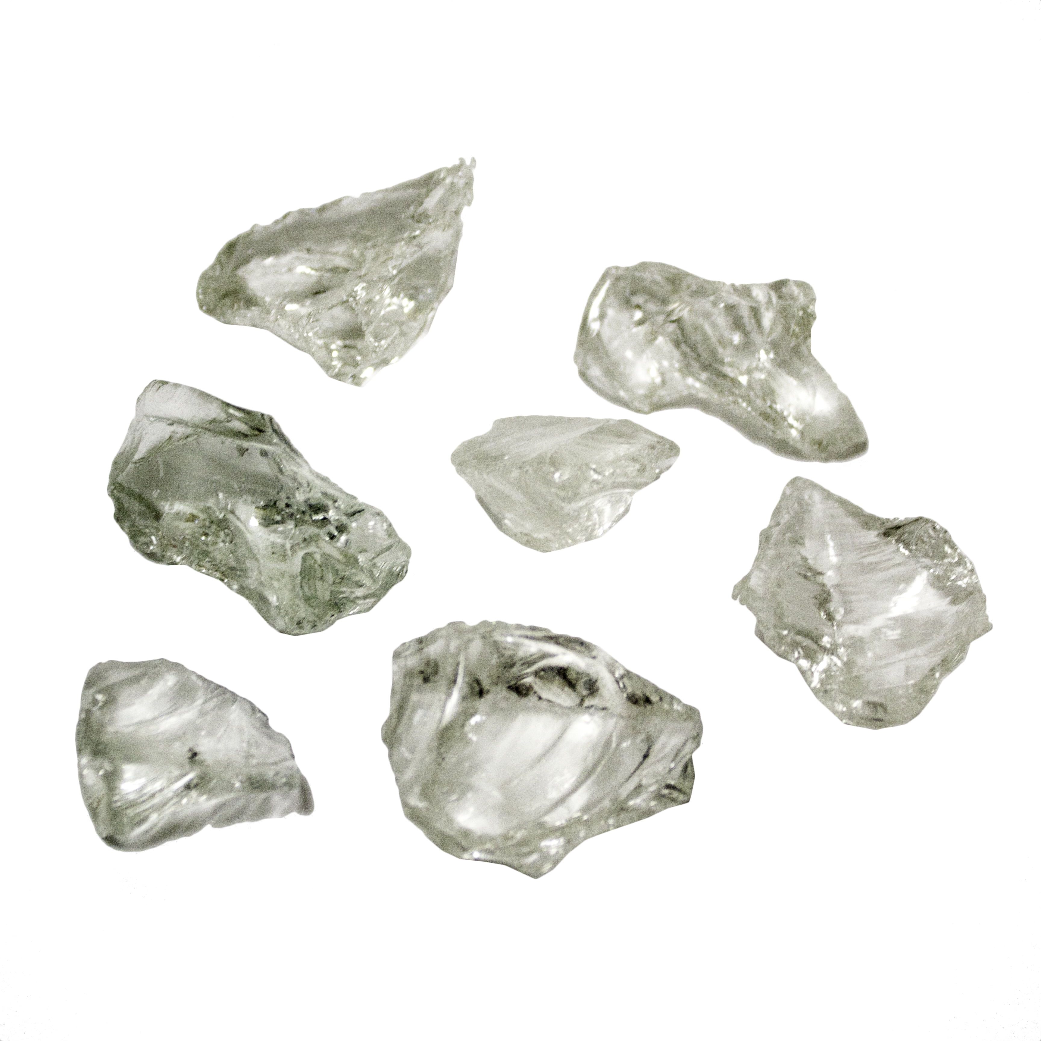 20 lbs Clear Recycled Fire Pit Glass for Modern Decor