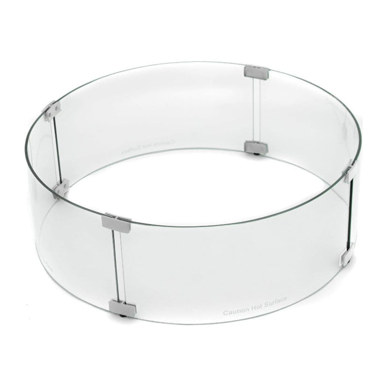 Clear Tempered Glass Round Fire Pit Wind Screen