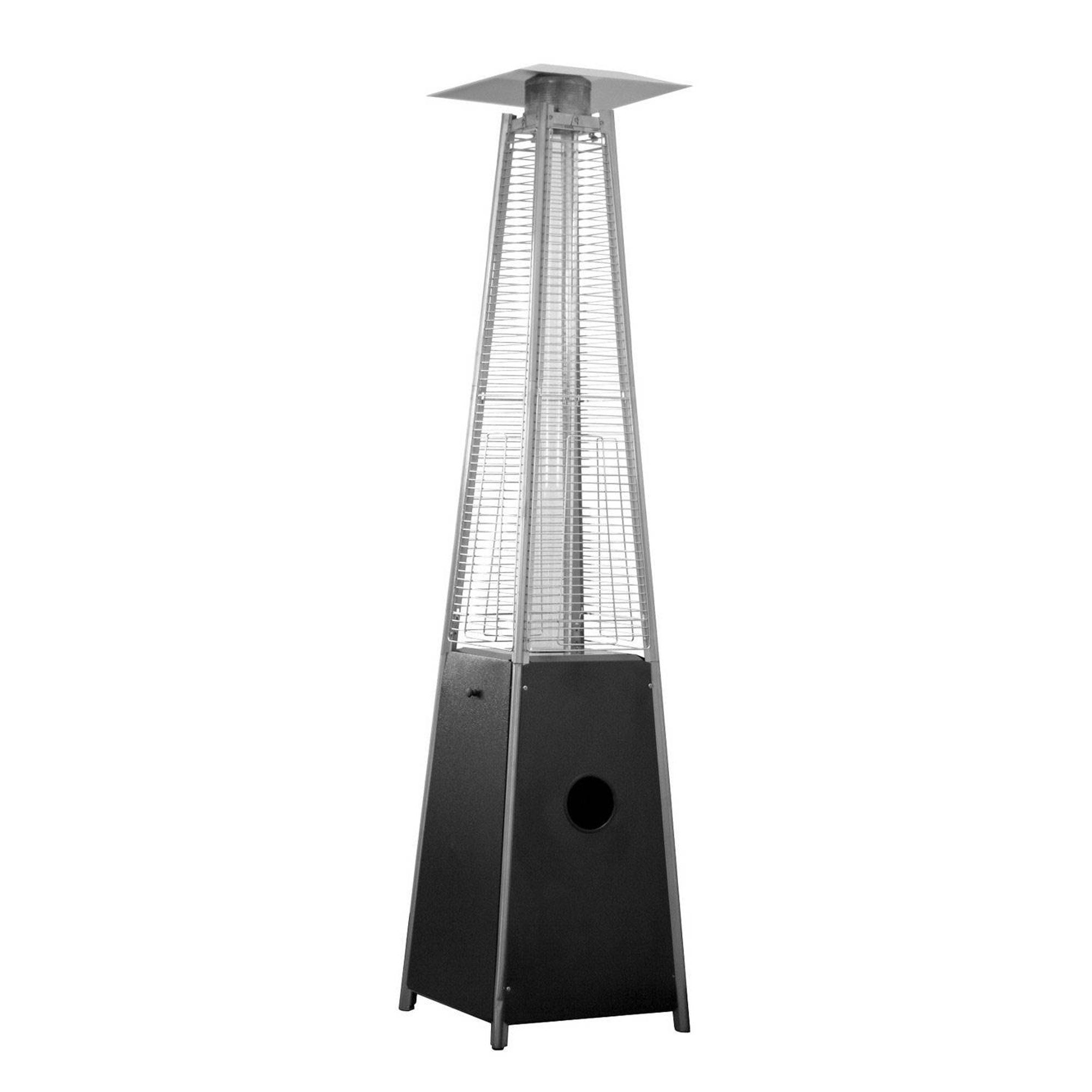 Tall Black Propane Quartz Glass Tube Patio Heater