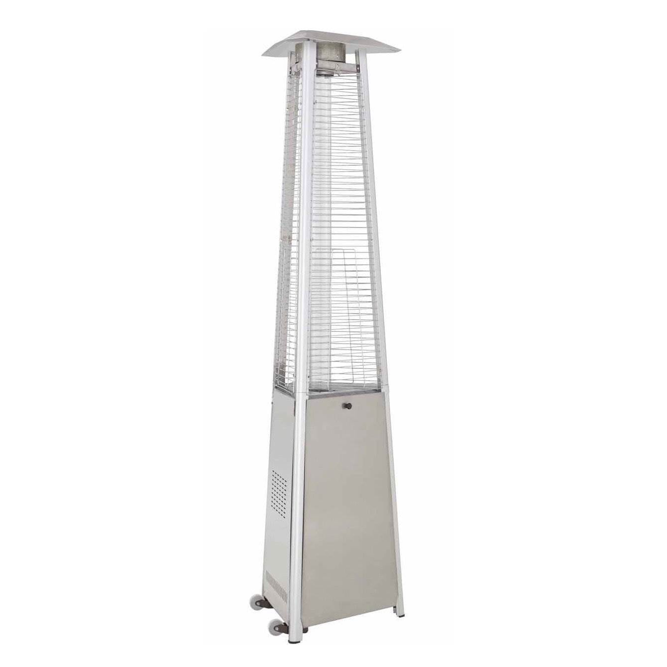 Tall Stainless Steel Triangle Glass Tube Propane Patio Heater