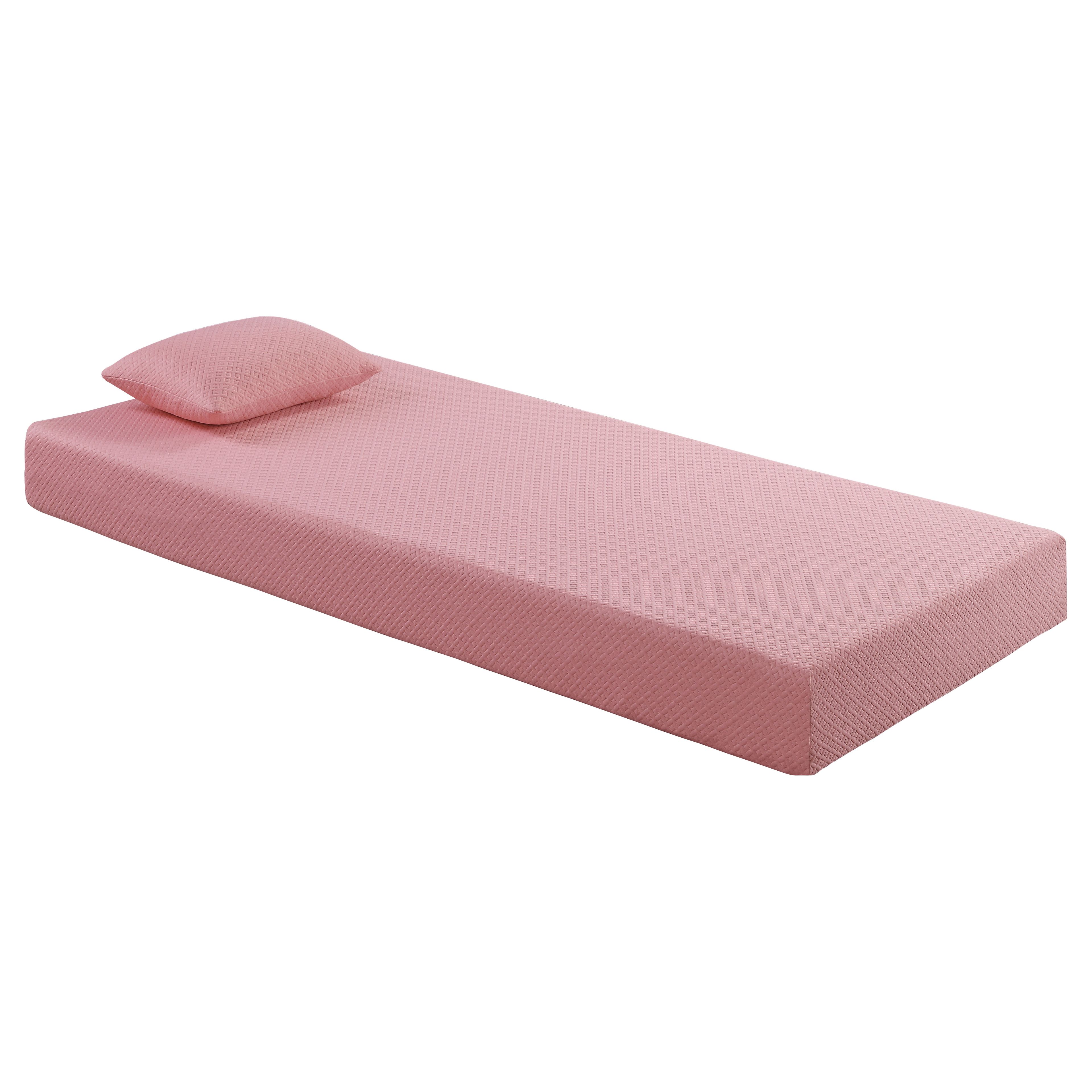 Pink Twin Gel Memory Foam Mattress with Boxspring