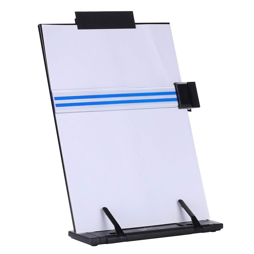 Black Metal Desktop Document Holder with Adjustable Positions