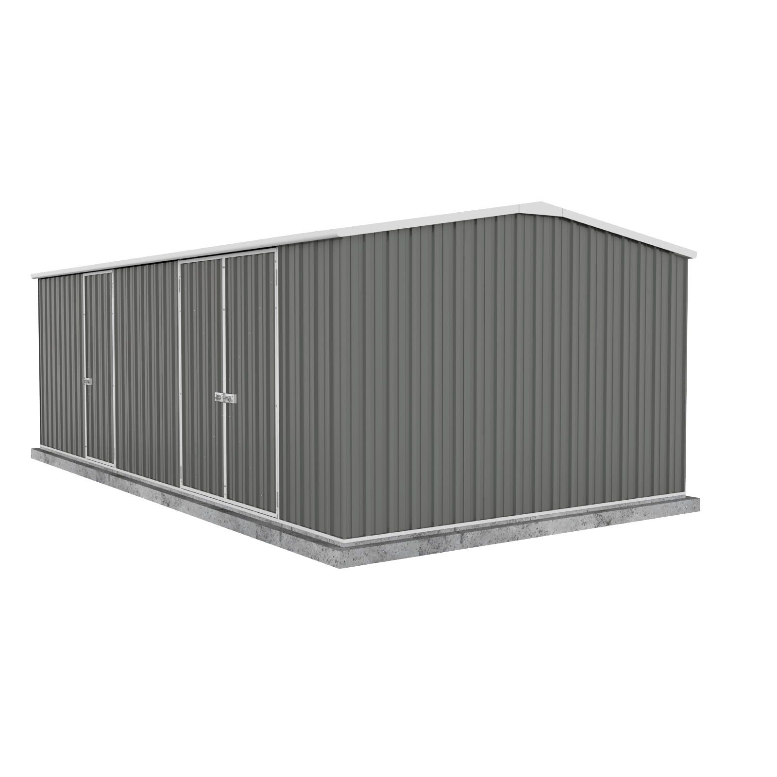 Woodland Gray 20' x 10' Galvanized Steel Metal Workshop Shed