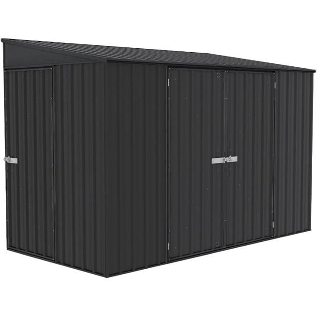 Durango 10' x 5' Gray Metal Bike Shed with Double Doors