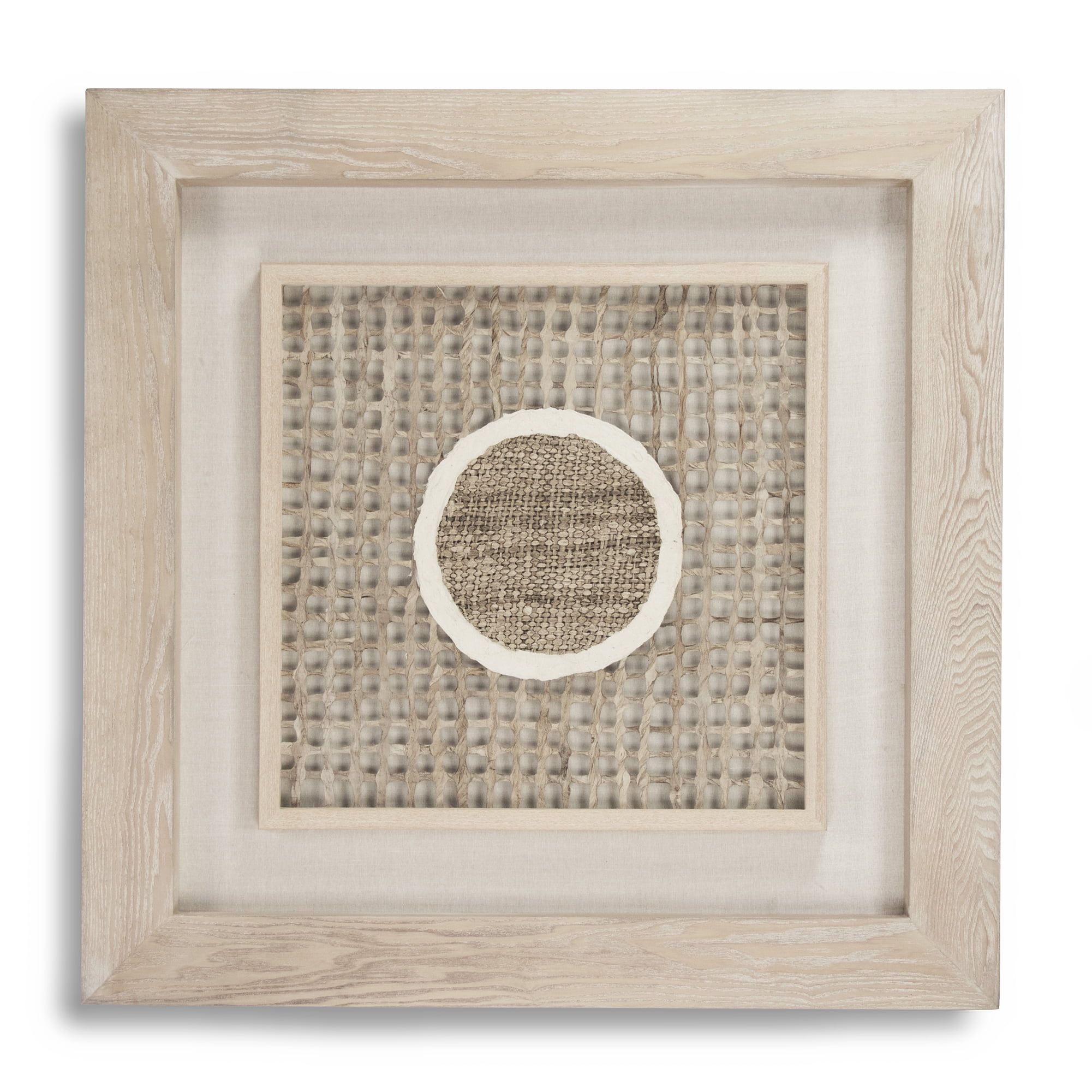 Tan Fir Wood Framed Abstract Paper Art