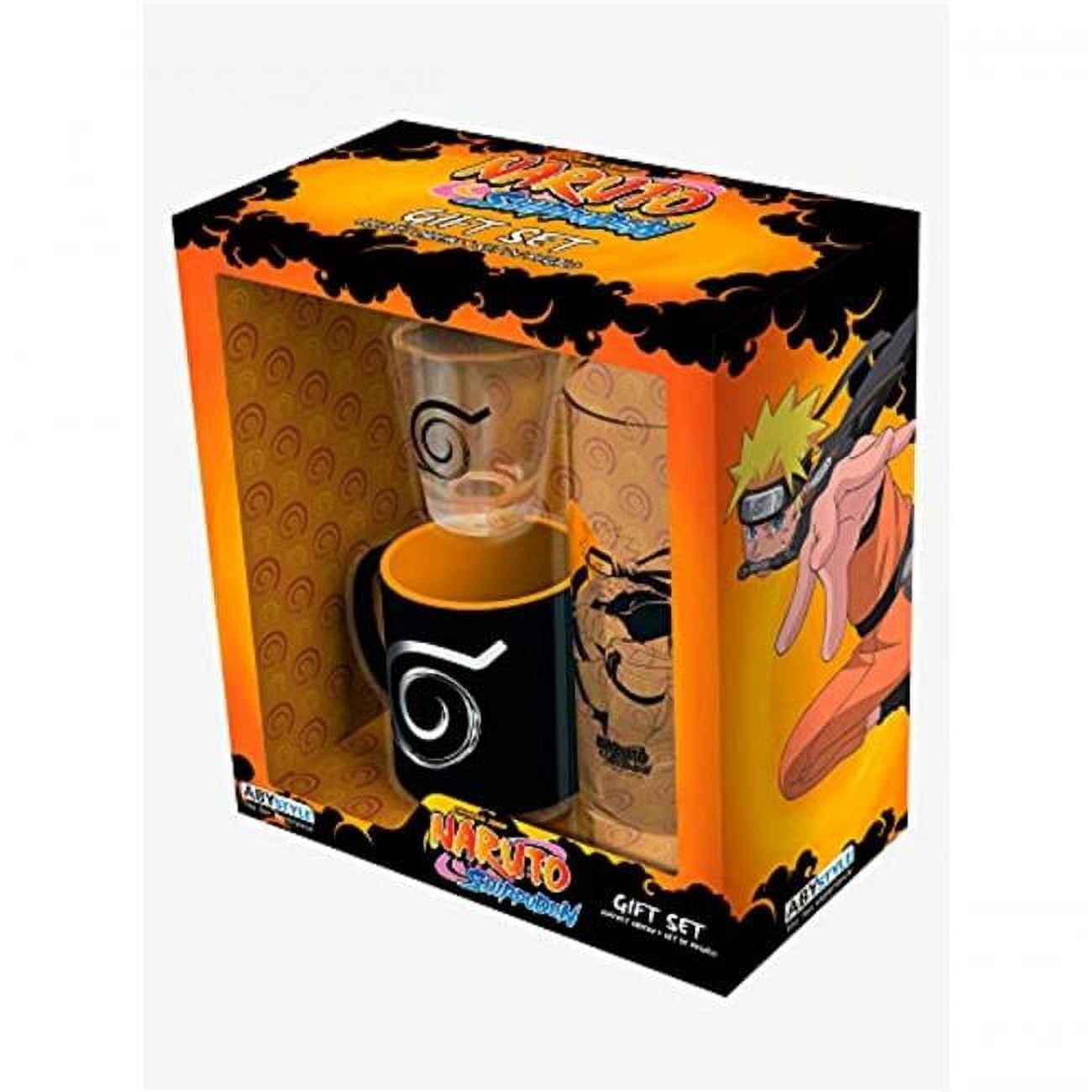 Naruto Shippuden Glass and Ceramic 3-Piece Drinkware Set