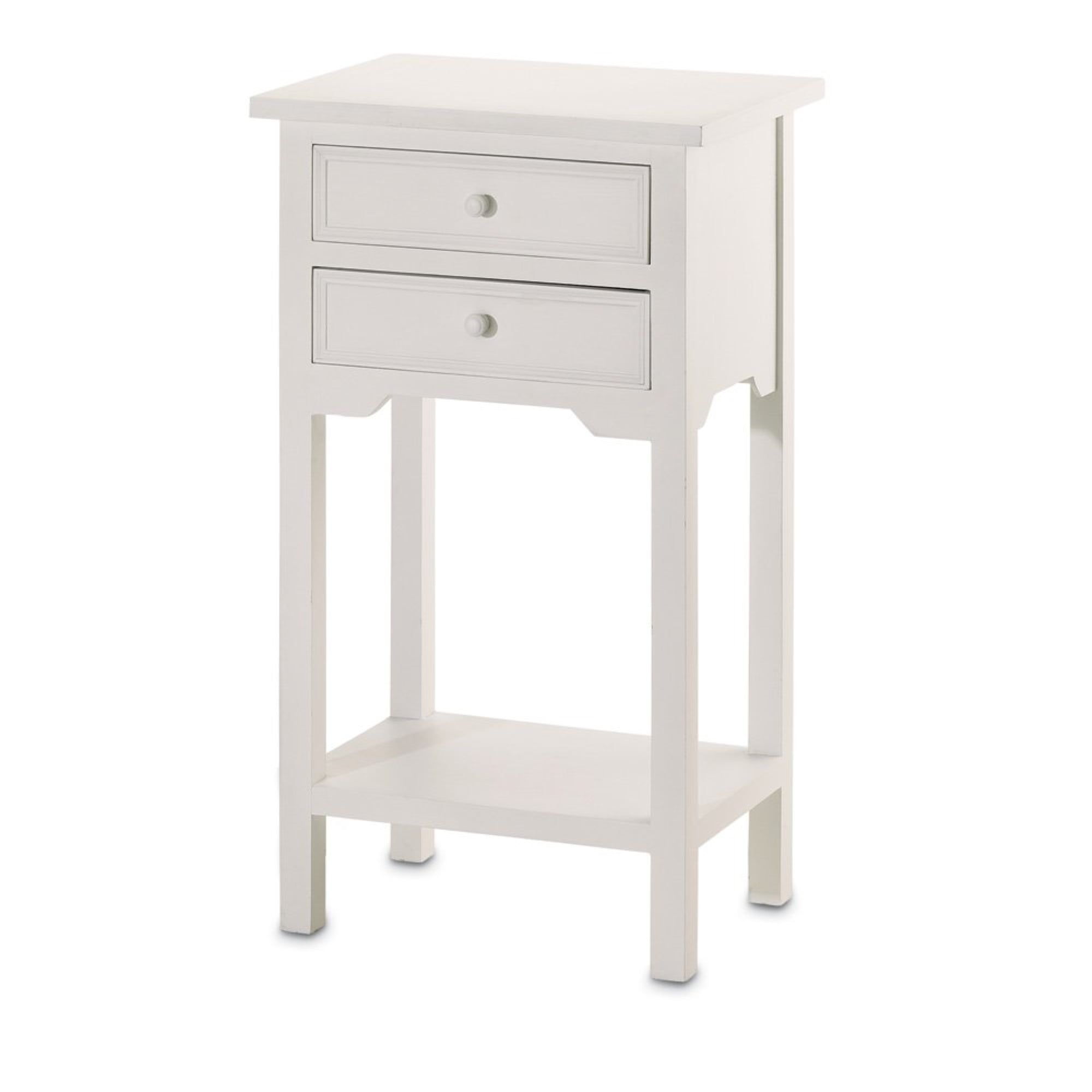 Versatile Classic White Cedar & MDF Side Table with Storage