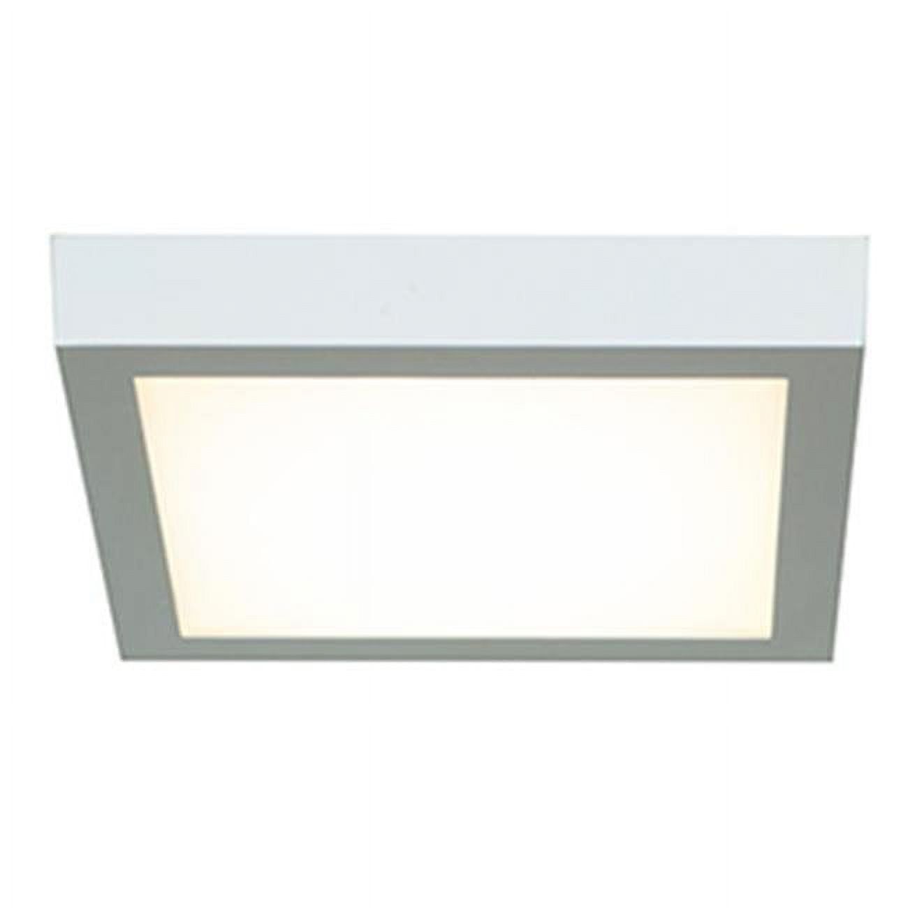 White Glass LED Flush Mount Ceiling Light, 9.5 Inches