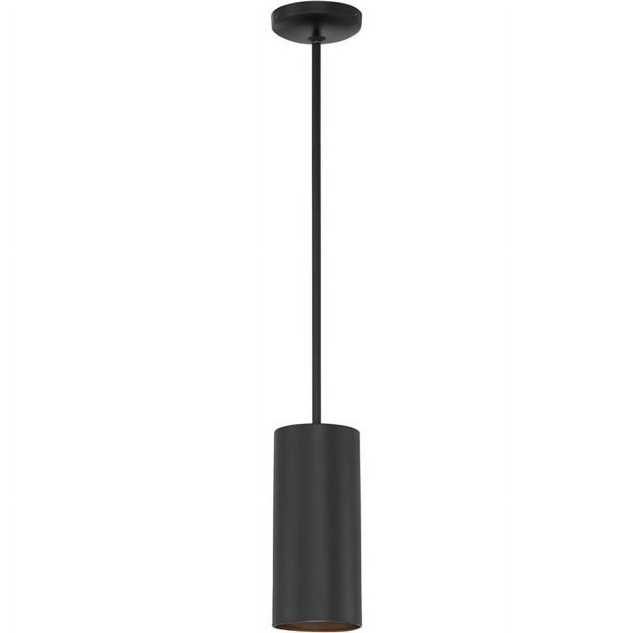 Pilson Matte Black Metal Mini LED Pendant, 10.5" Height