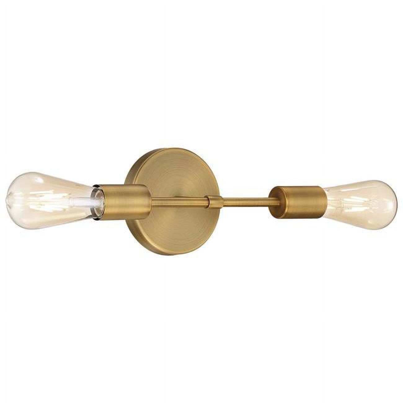 Iconic Dimmable LED Wall Sconce in Antique Brushed Brass and Black