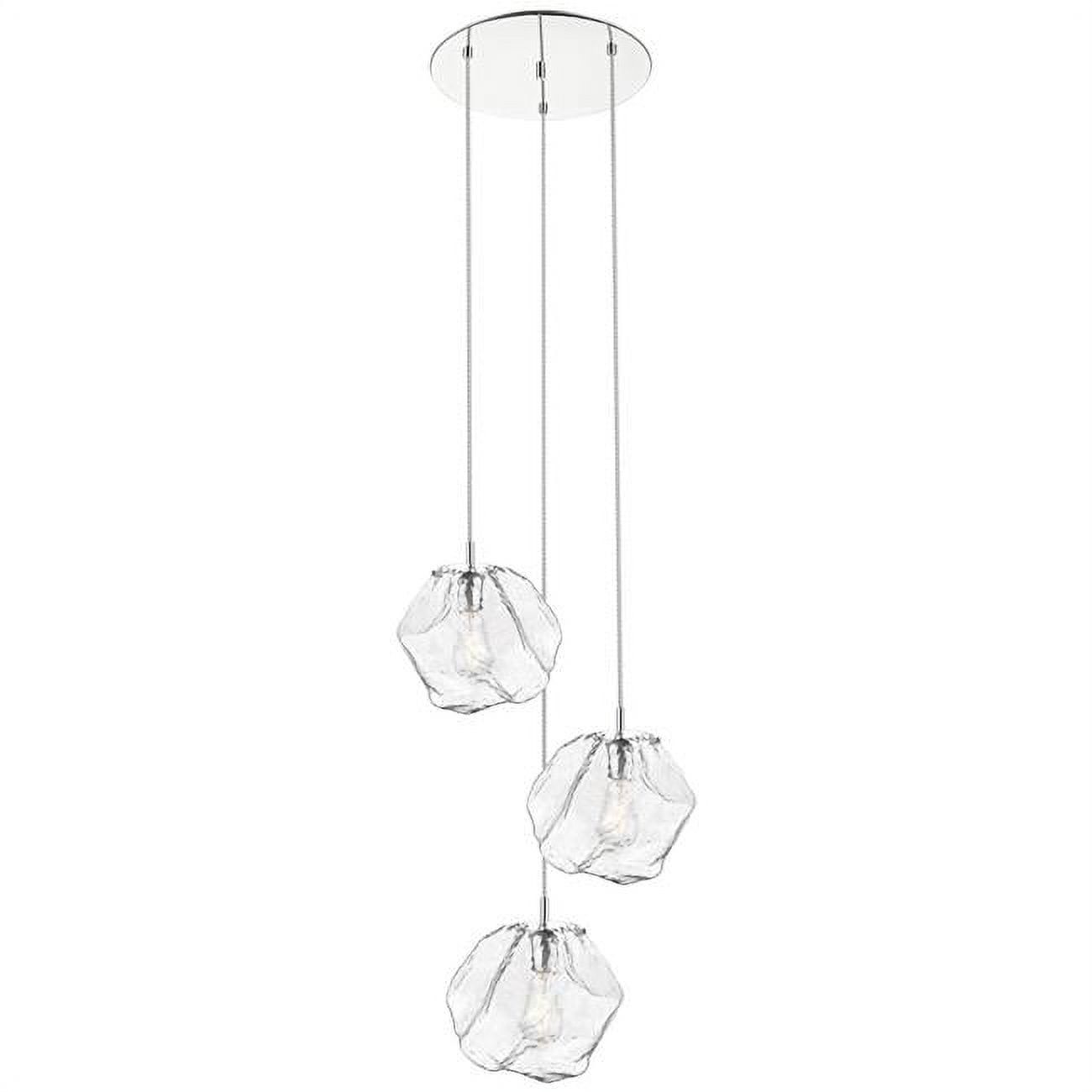 Boulder 24" Mirrored Stainless Steel LED Pendant Light