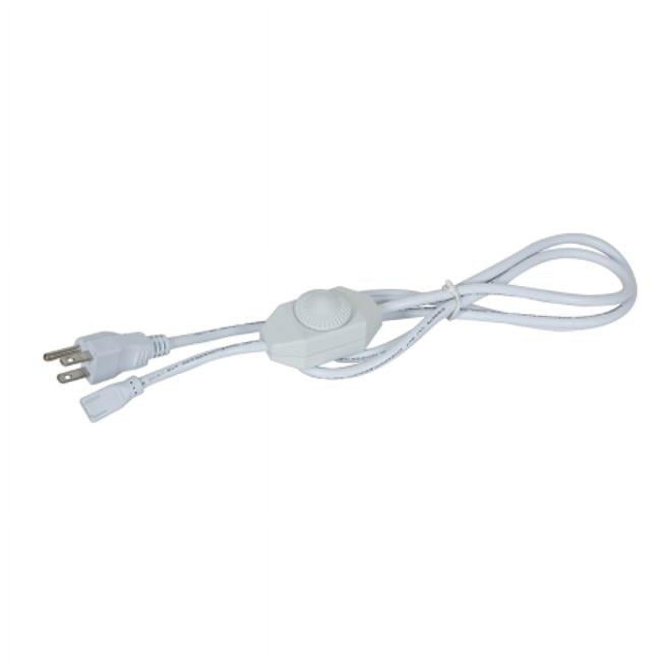 White 64-inch Copper and Plastic Power Cord