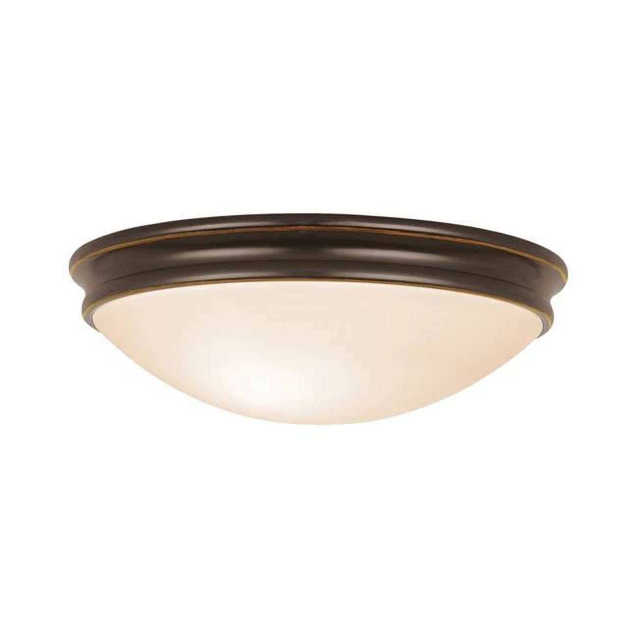 Oil Rubbed Bronze 10.5" Glass LED Flush Mount