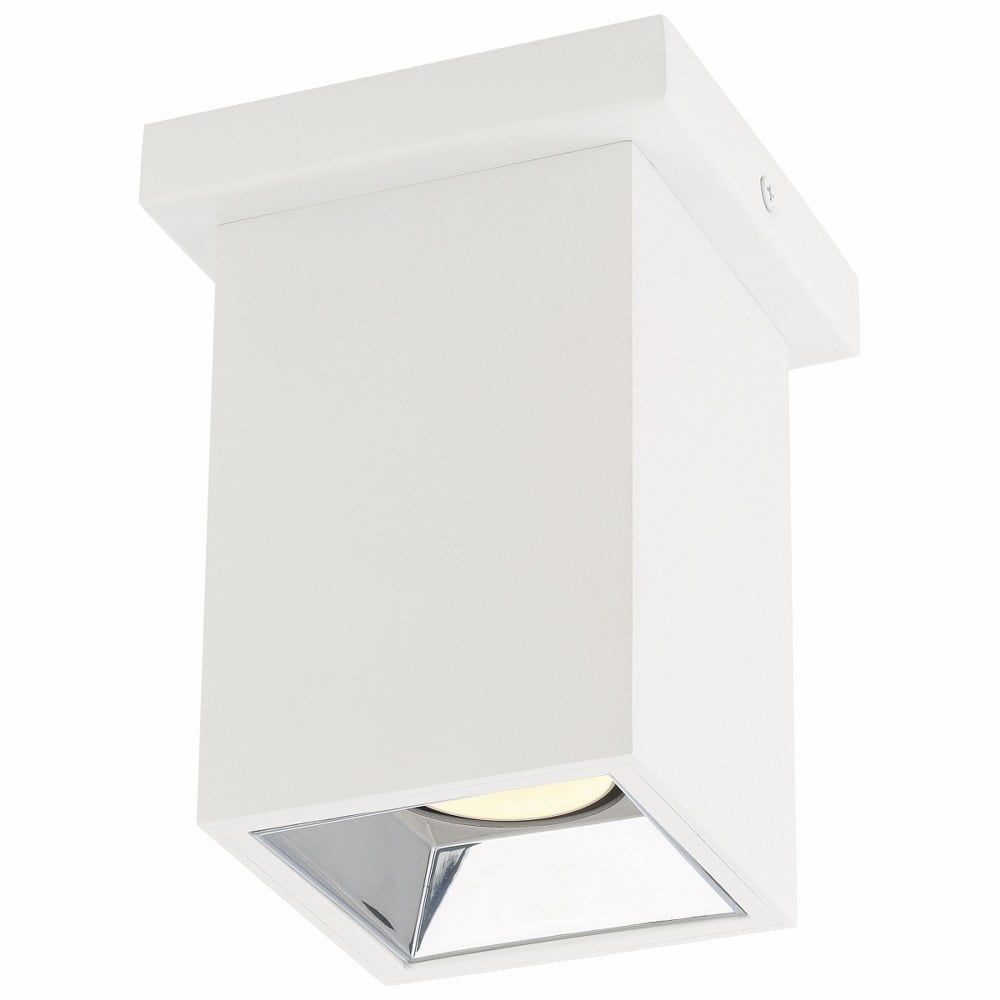 Chimney Flue Inspired White LED Adjustable Spotlight