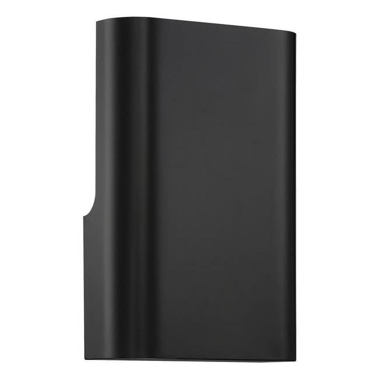 Transitional Black Metal LED Wall Sconce, 8.25" Wide