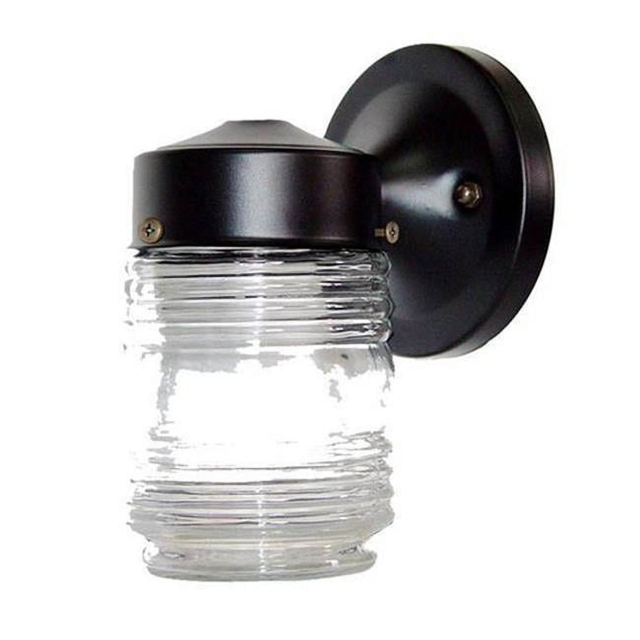 Black Jelly Jar Dimmable Outdoor Wall Lantern