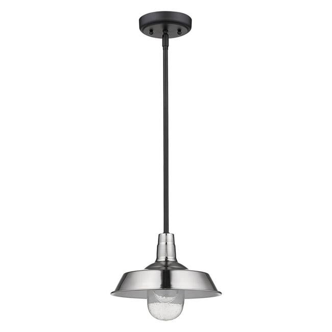 Burry Contemporary Satin Nickel LED Indoor/Outdoor Bowl Pendant Light