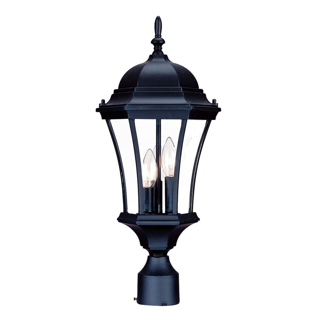 Matte Black 21" Cast Aluminum Outdoor Post Light