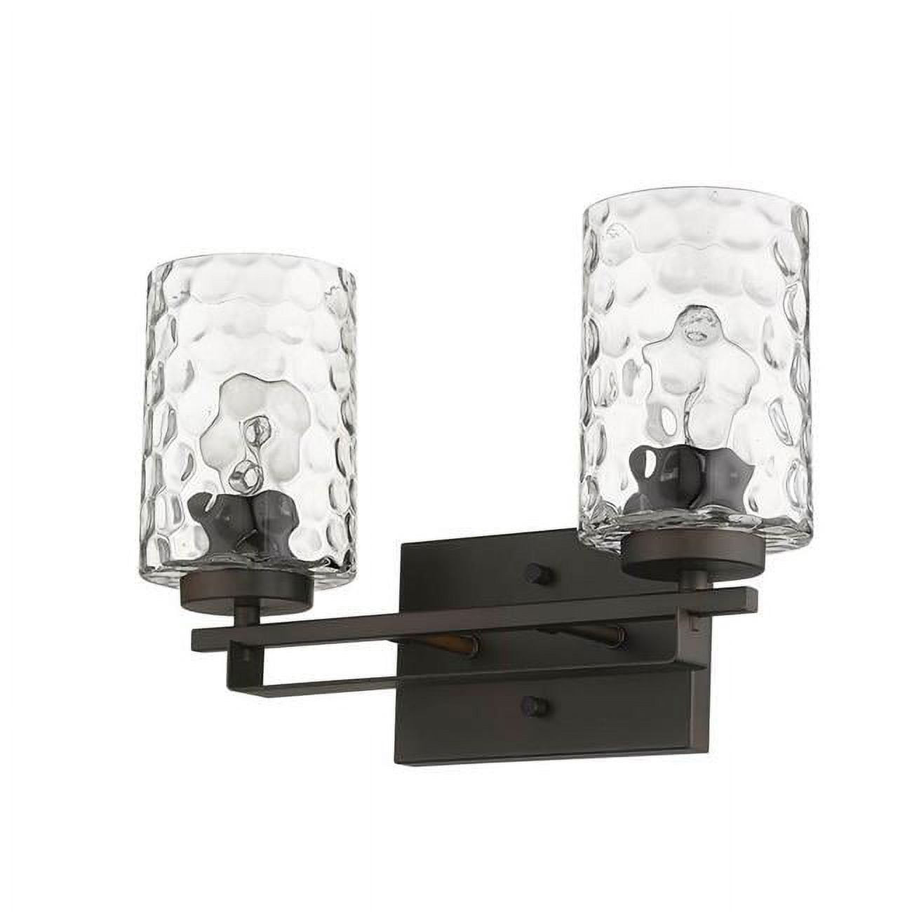 Livvy 15" Bronze Cylinder Dimmable Vanity Light