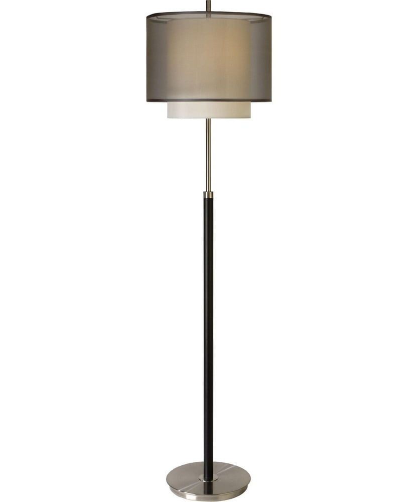 Roosevelt Brushed Nickel 62" Buffet Floor Lamp with 3-Way Switch