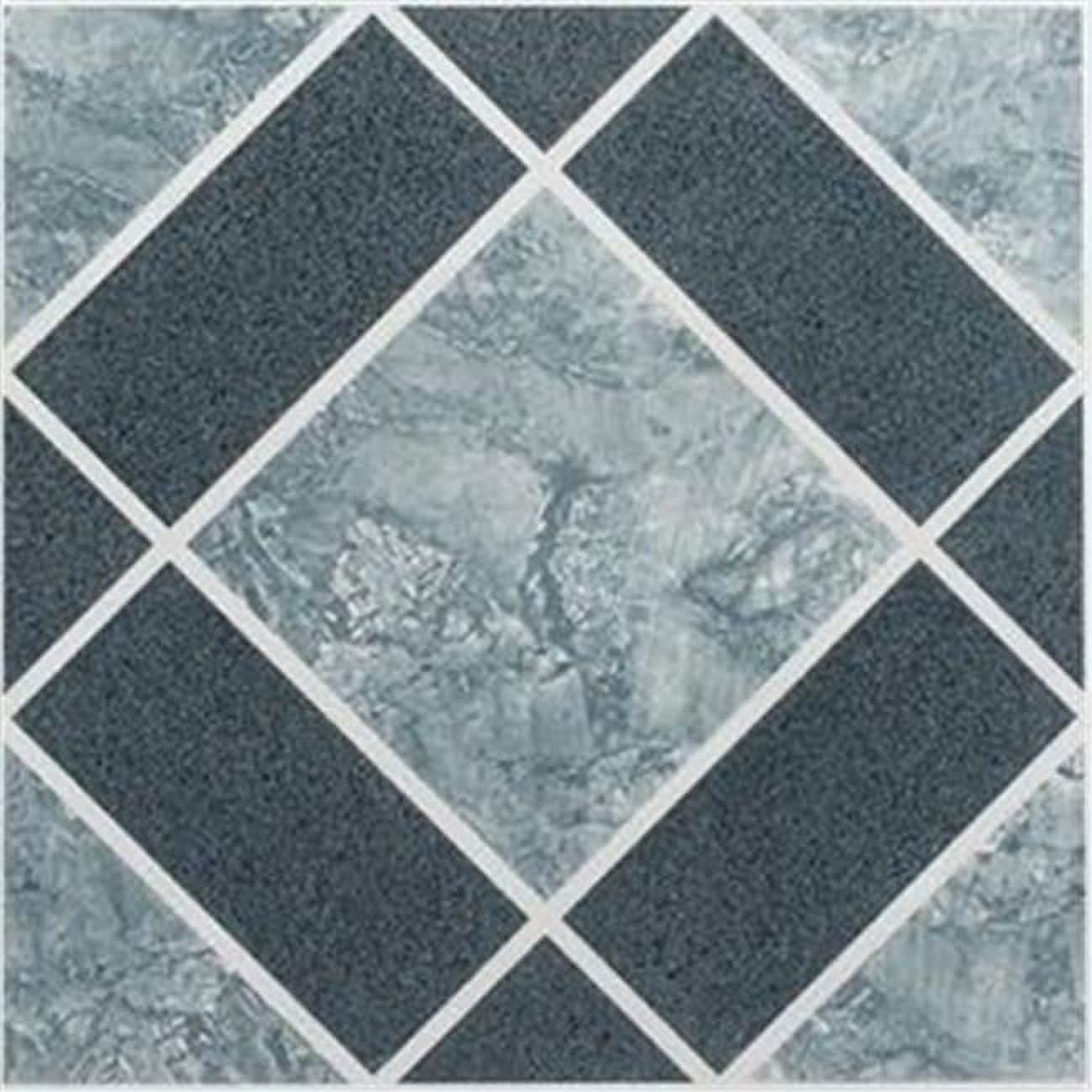 Nexus Light & Dark Blue Diamond Pattern 12" x 12" Self Adhesive Vinyl Floor Tile