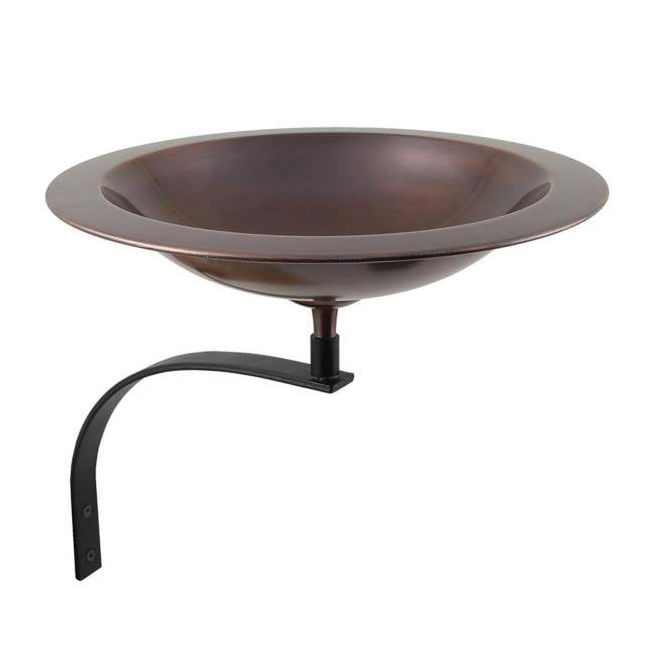 Classic Copper Wall-Mounted Bird Bath with Iron Bracket