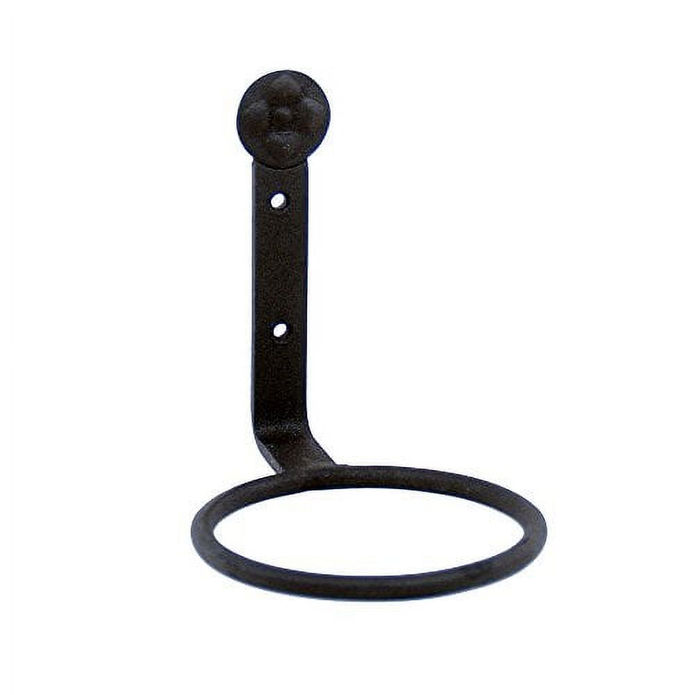 Black Powder Coated Iron Flower Pot Wall Bracket, 4 Inch