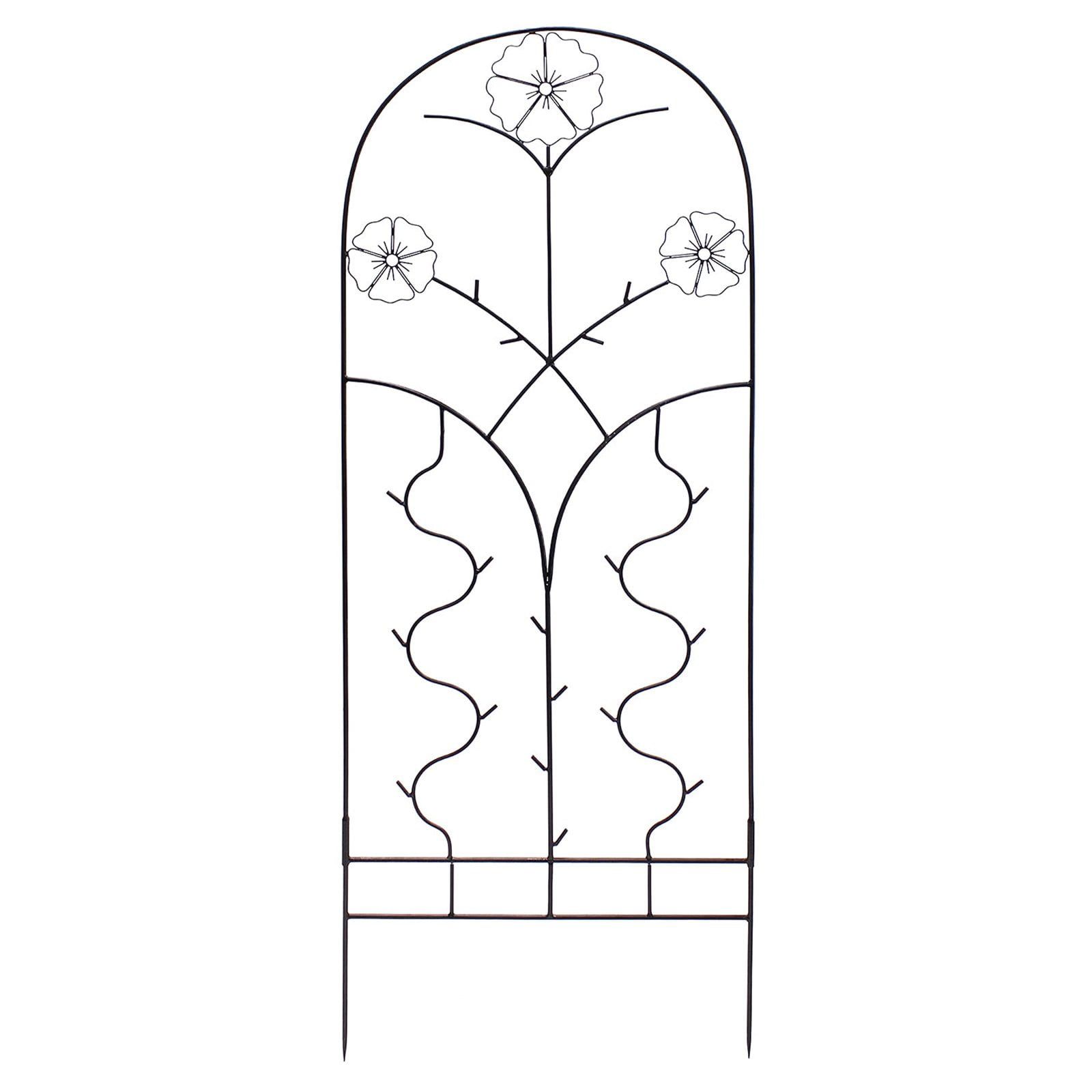 Primrose Black Wrought Iron Garden Trellis