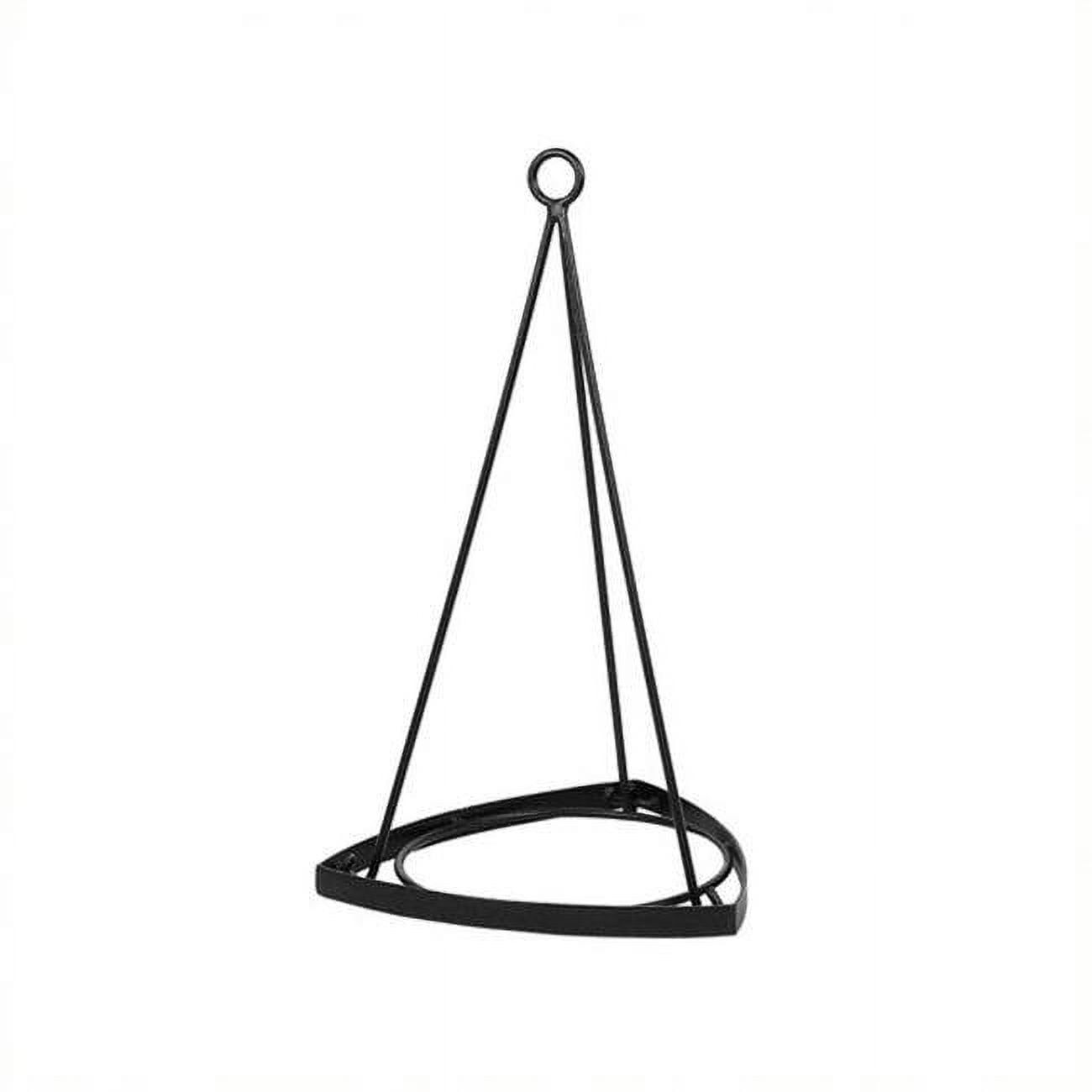 Black Wrought Iron Contemporary Plant Hanger for 8-inch Pots