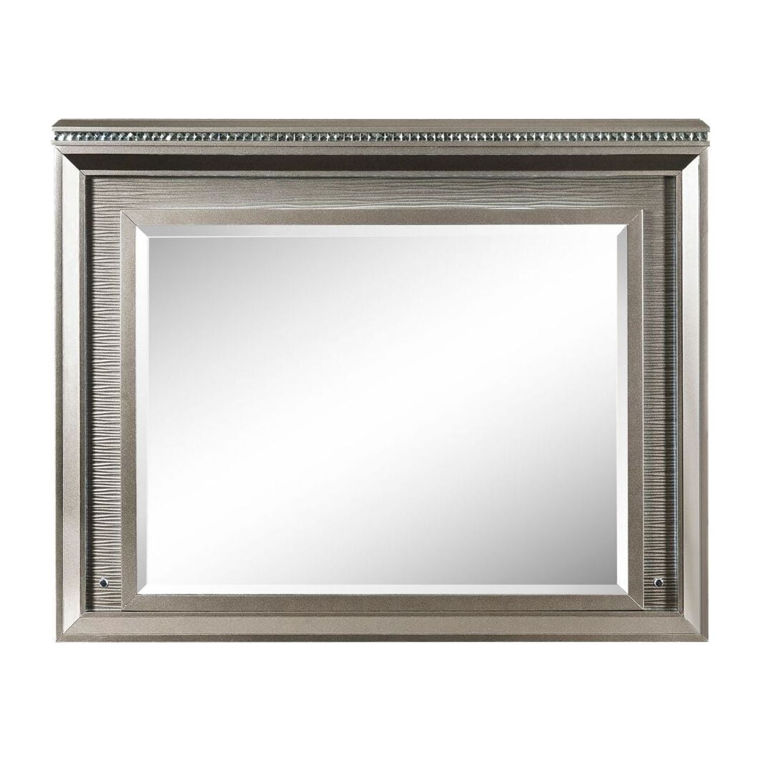 Sadie Contemporary Rectangular LED Mirror in Dark Champagne