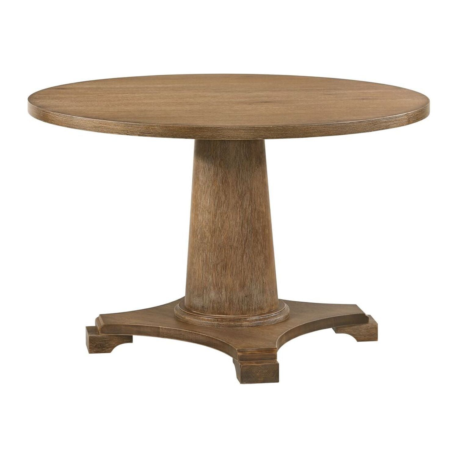 Rustic Reclaimed Wood 48" Round Dining Table in Salvaged Oak